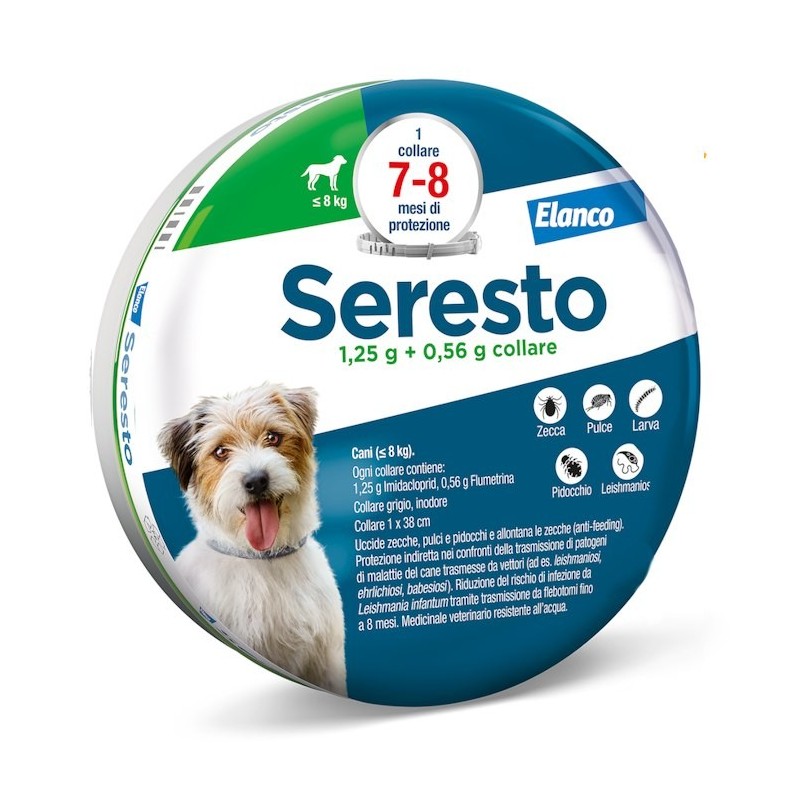SERESTO COLLARE ANTIPARASSITARIO PER CANI INFERIORI A 8 KG 1pz