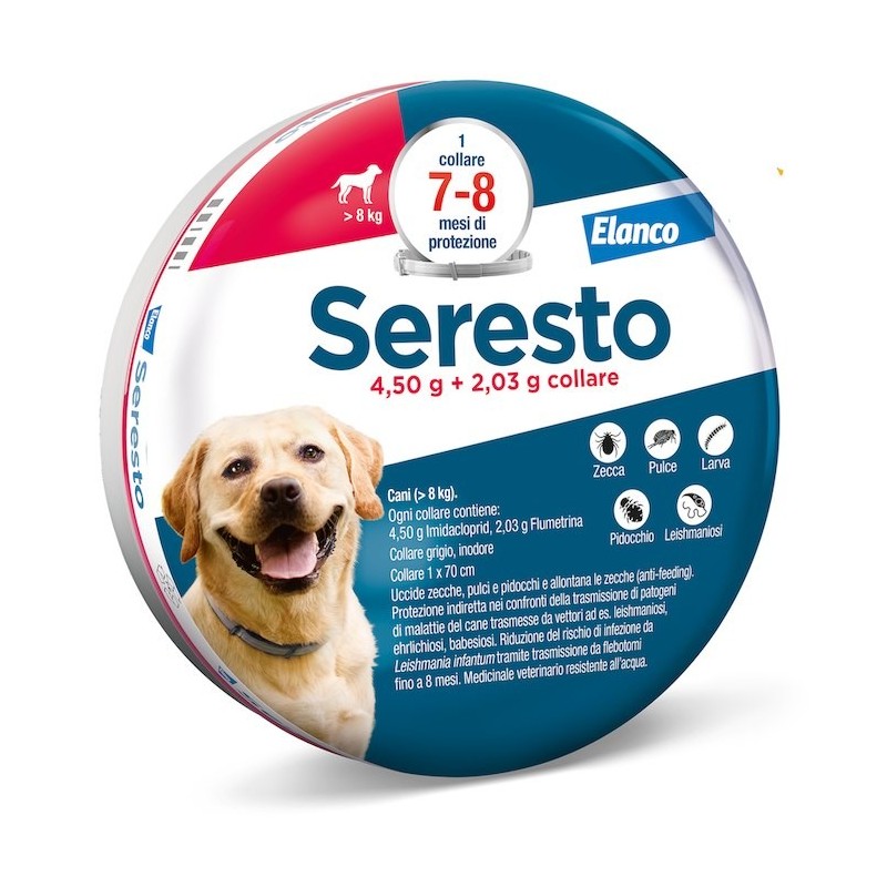 SERESTO COLLARE ANTIPARASSITARIO PER CANI SUPERIORI A 8 KG 1PZ
