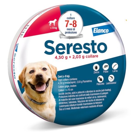 SERESTO COLLARE ANTIPARASSITARIO PER CANI SUPERIORI A 8 KG 1PZ