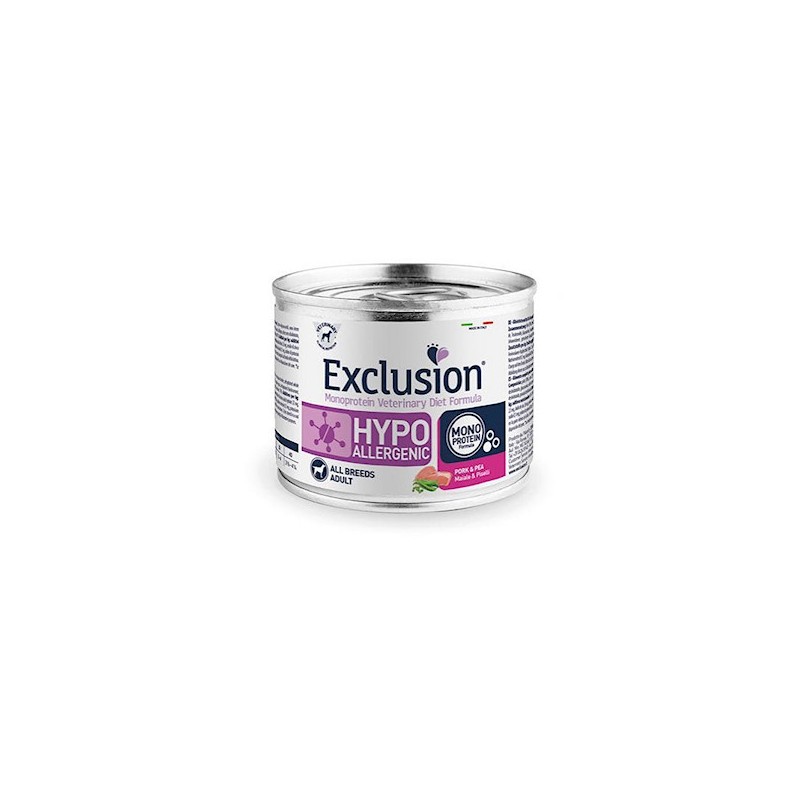 EXCLUSION DIET HYPOALLERGENIC PORK & PEA 200GR