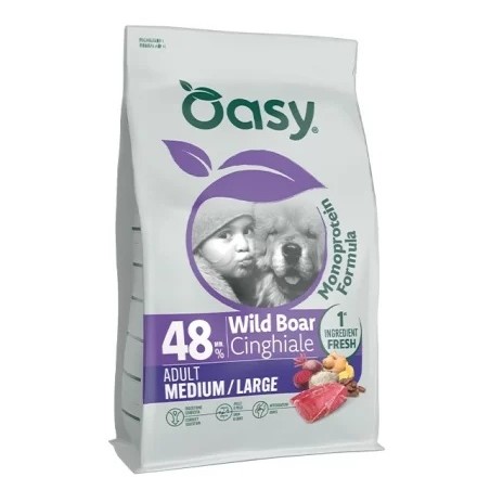 OASY OASY DOG ADULT MEDIUM/LARGE CINGHIALE MONOPROTEICO KG.10
