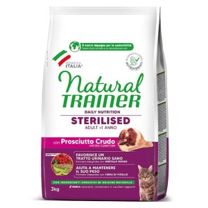 TRAINER FELINE NATURAL ADULT STERILISED PROSCIUTTO CRUDO 3kg