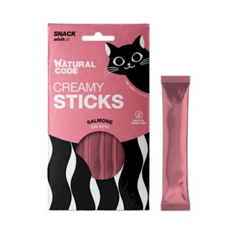 NATURAL CODE CREAMY STICKS SALMONE 4x14gr