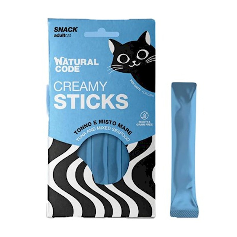 NATURAL CODE CREAMY STICKS TONNO MISTO MARE 4x14gr