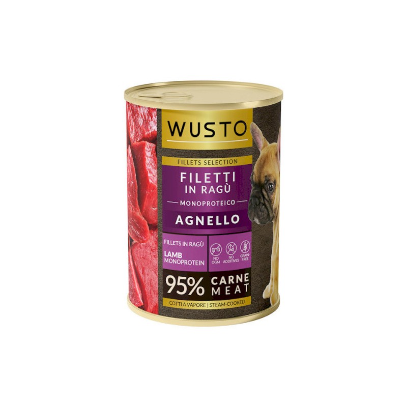 WUSTO DOG FILETTI IN RAGU AGNELLO 400GR