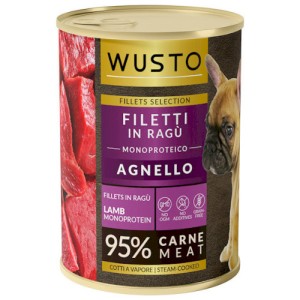WUSTO DOG FILETTI IN RAGU AGNELLO 400GR