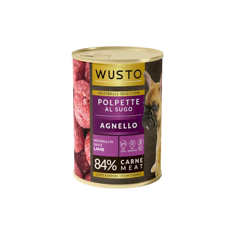 WUSTO DOG POLPETTE AL SUGO AGNELLO 400GR
