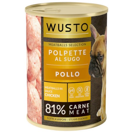 The Natural Factory SRL WUSTO DOG POLPETTE AL SUGO POLLO 400GR