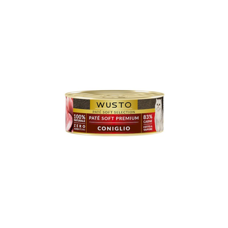 WUSTO CAT PATÈ SOFT CONIGLIO 85GR