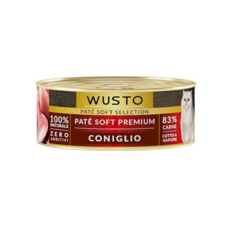 WUSTO CAT PATÈ SOFT CONIGLIO 85GR
