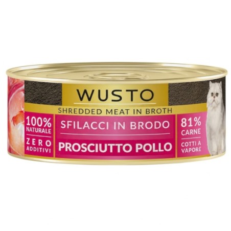 WUSTO CAT SFILACCI IN BRODO PROSCIUTTO POLLO 85GR