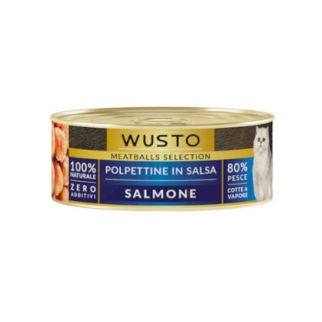 The Natural Factory SRL WUSTO CAT POLPETTINE IN SALSA SALMONE 85GR