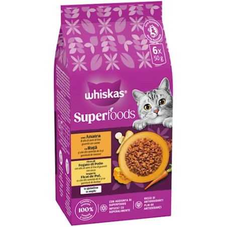 MARS WHISKAS SUPERFOOD 50GR DELICATO (Anatra Fegato di pollo)