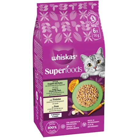 MARS WHISKAS SUPERFOOD 50GR ASSORTITO (Fegato di pollo Tonno)
