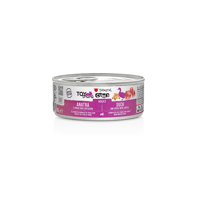 DISUGUAL DOG Cubes 85gr ADULT ANATRA SPECK lenticchie