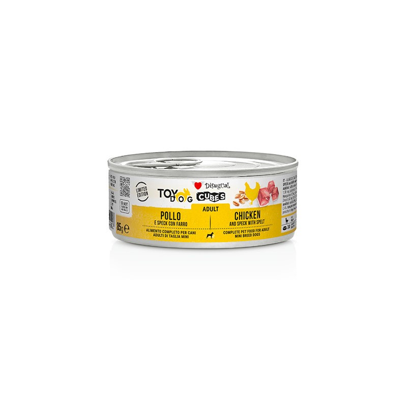 DISUGUAL DOG Cubes 85gr ADULT POLLO SPECK farro