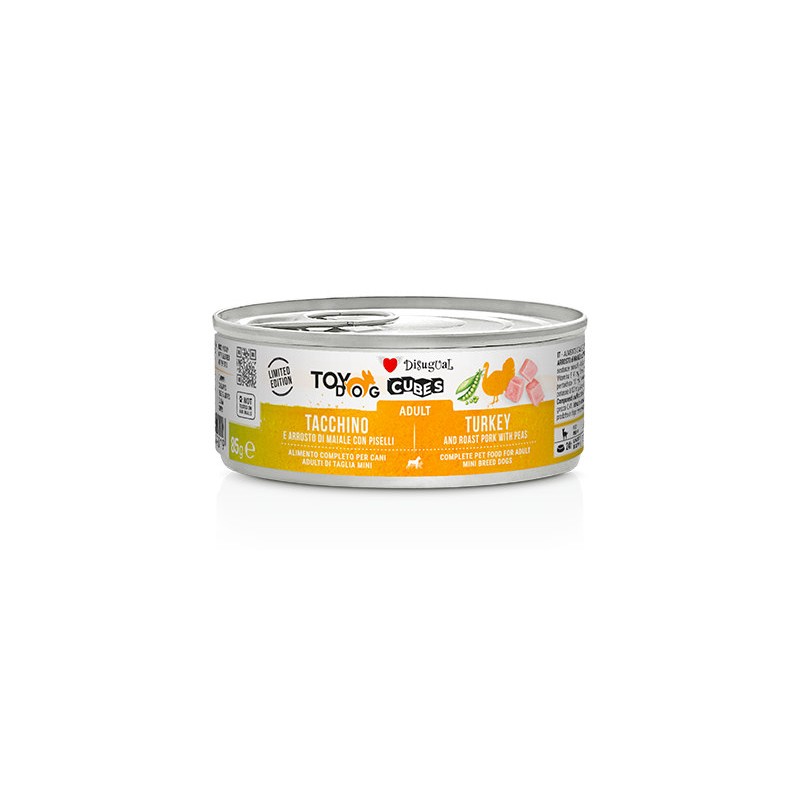 DISUGUAL DOG Cubes 85gr ADULT TACCHINO ARROSTO MAIALE piselli