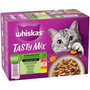 WHISKAS TASTY BUSTE MULTIPACK 12X85 GR "SCELTA DELLO CHEF"