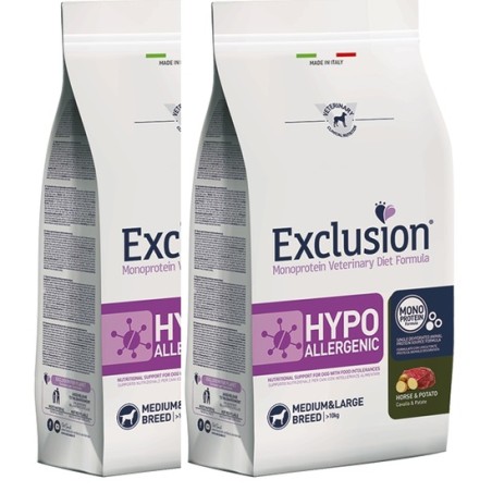 DORADO EXCLUSION HYPOallergenic HORSE MEDIUM/LARGE KG.12**acquisto minimo 2pz**