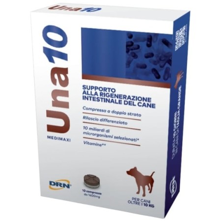 DRN Una 10 COMPRESSE DA 1400 mg  CANI OLTRE I  10 KG