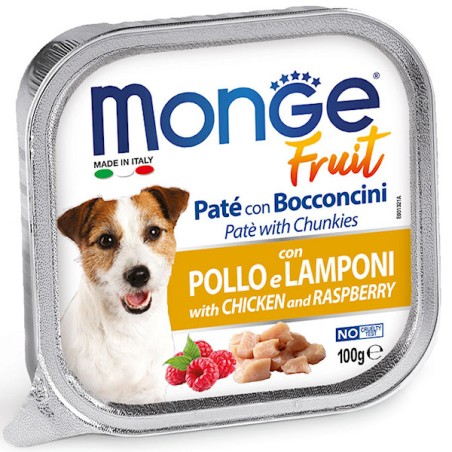 MONGE MONGE DOG FRUIT GR. 100 POLLO E LAMPONI