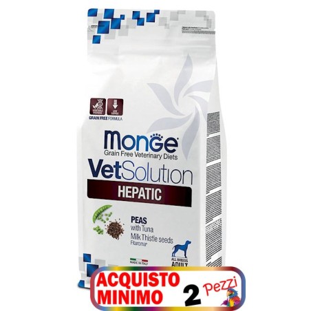 MONGE MONGE VETSOLUTION CANE HEPATIC KG.12 - *acquisto minimo 2 sacchi*prezzo riferito alla singola confezione*