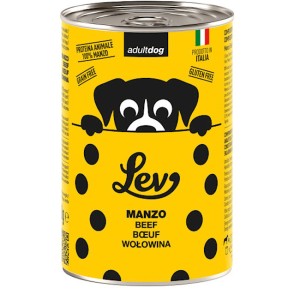 LEV DOG 400GR patè MANZO