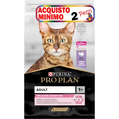 ProPlan PURINA PRO PLAN CAT ADULT DELICATE TACCHINO 10 KG *acquisto minimo 2pz"