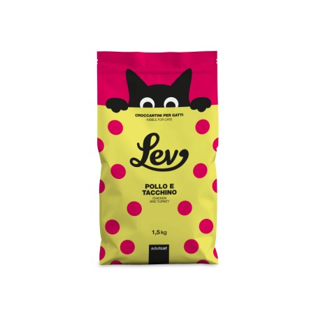 LEV LEV CAT 1,5KG ADULT POLLO TACCHINO -breve scadenza-