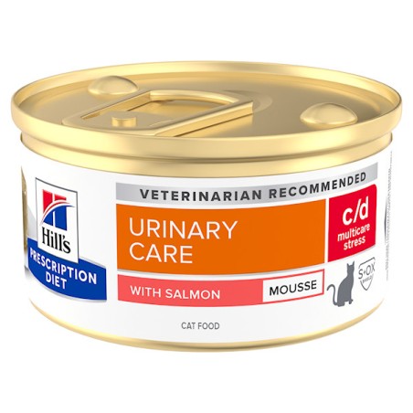 HILL'S Hill's Prescription Diet c/d Multicare Stress gatti mousse Salmone 85 g