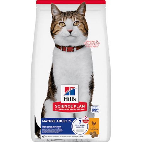 HILL'S Hill's science plan mature adult 7+ per gatti al pollo 1,5 kg