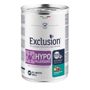 EXCLUSION HYPOALLERGENIC VENISON & POTATO 400GR