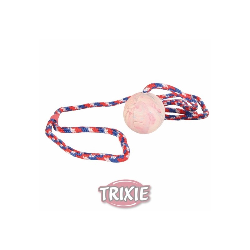 GIOCO TRIXIE PALLA IN GOMMA CON CORDA
