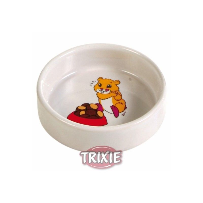 CIOTOLA IN CERAMICA TRIXIE CON DECORAZINI PER CRICETI
