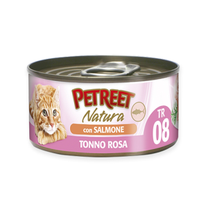 PETREET NATURA TONNO ROSA CON SALMONE GR.70