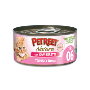 PETREET NATURA TONNO ROSA CON GAMBERETTI GR.70