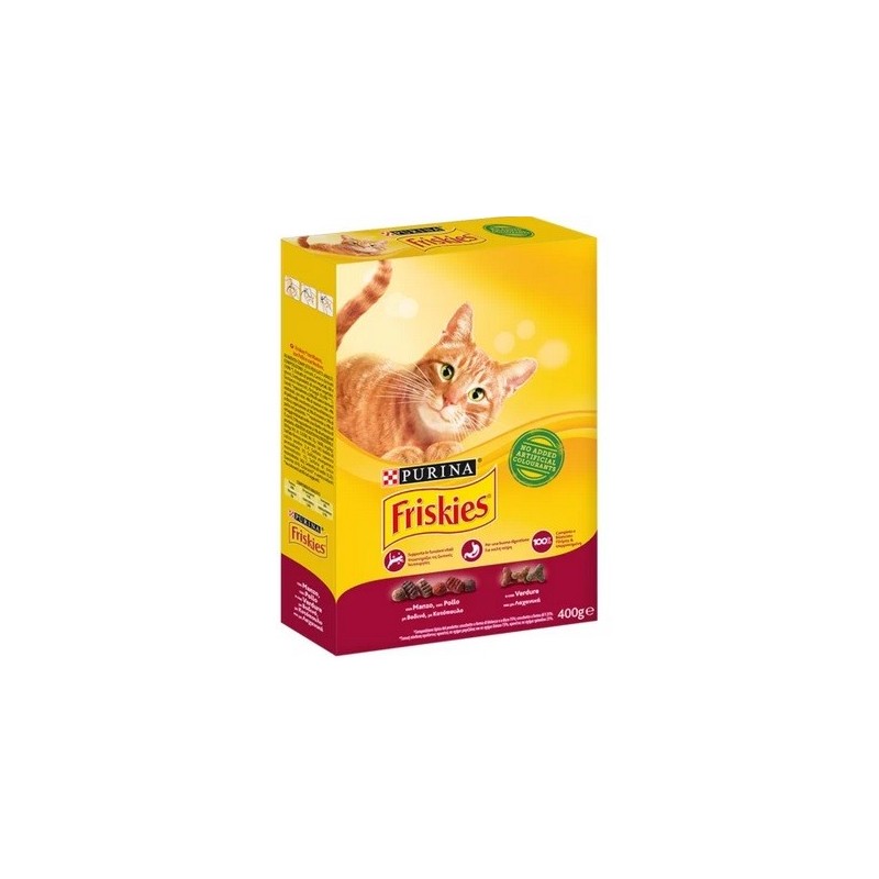 FRISKIES CROCCHETTE GR.400 MANZO POLLO VERDURE