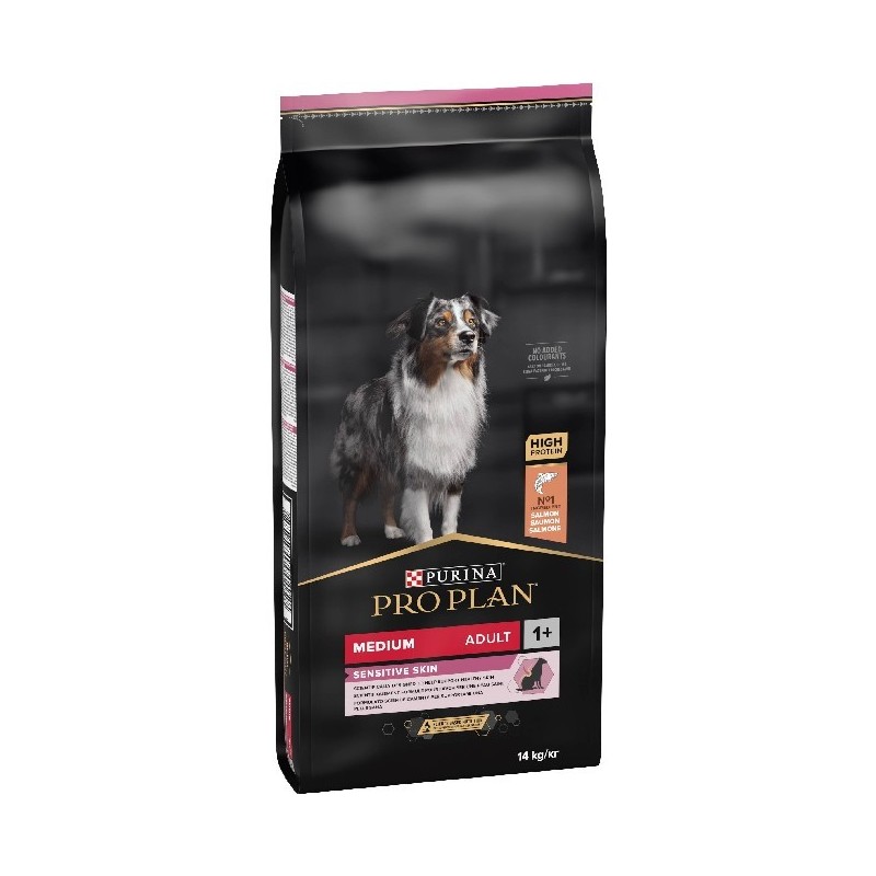 PURINA PRO PLAN MEDIUM ADULT SENSITIVE OPTIDERMA CON SALMONE 14 KG