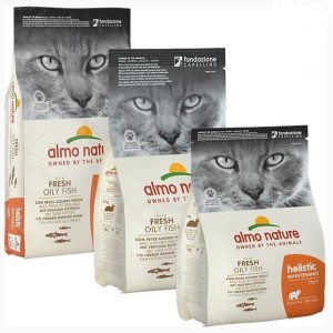ALMO NATURE HOLISTIC ADULT GATTO GR.400 PESCE AZZURRO E RISO 