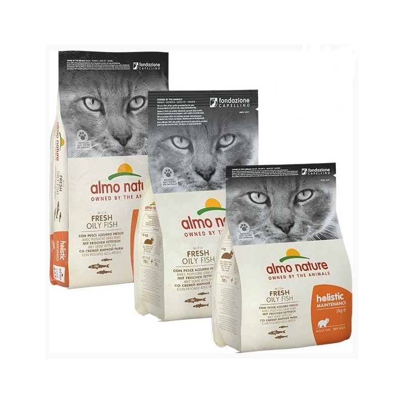 ALMO NATURE HOLISTIC ADULT GATTO KG.2 PESCE AZZURRO E RISO 