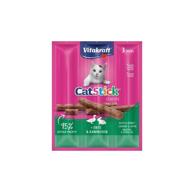 VITAKRAFT CAT STICK MINI ANATRA CONIGLIO 