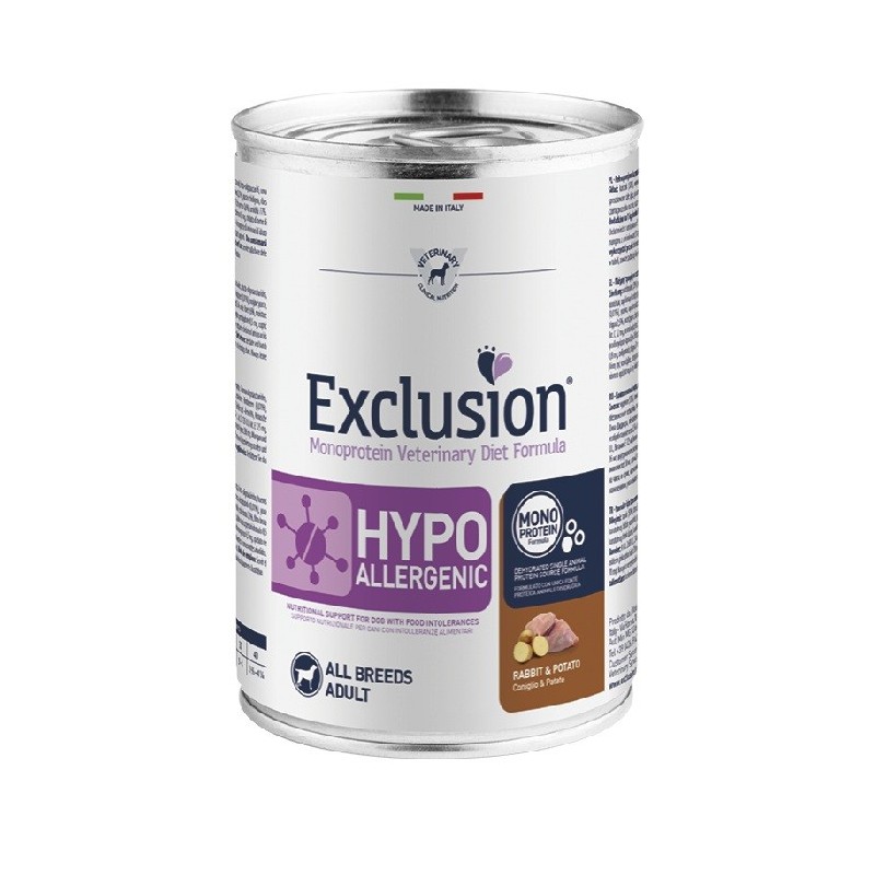EXCLUSION DIET HYPOALLERGENIC RABBIT & POTATO 400GR