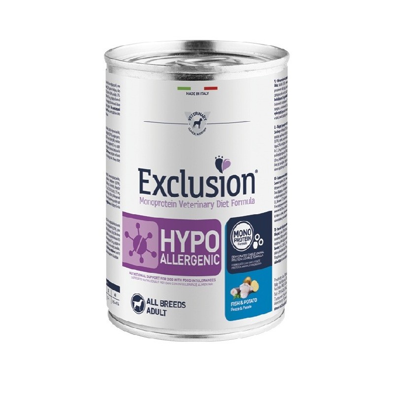 EXCLUSION DIET HYPOALLERGENIC FISH & POTATO 400GR
