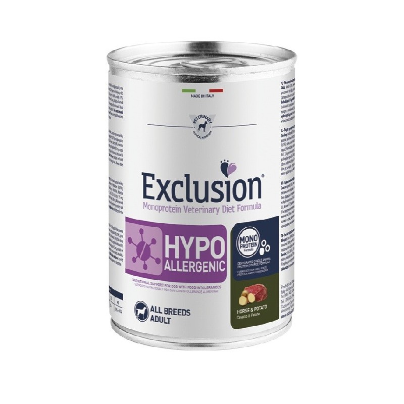 EXCLUSION DIET HYPOALLERGENIC HORSE & POTATO 400GR