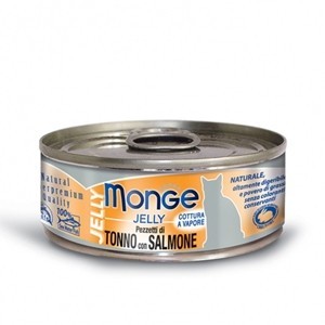 MONGE JELLY GR 80 TONNO CON SALMONE