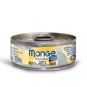 MONGE NATURAL GR.80 PETTO DI POLLO CON MAIS 