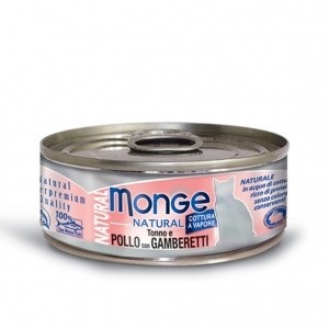 MONGE NATURAL GR.80 POLLO GAMBERETTI 