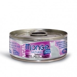 MONGE NATURAL GR.80 PETTO DI POLLO CON MANZO 