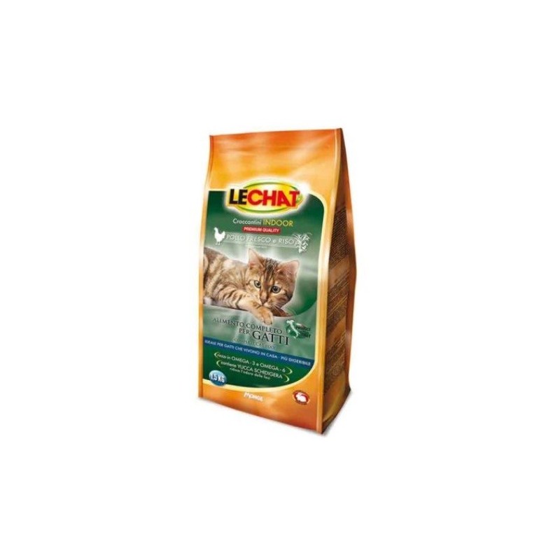 LECHAT CROCCANTINO INDOOR CON POLLO FRESCO E RISO 1,5KG