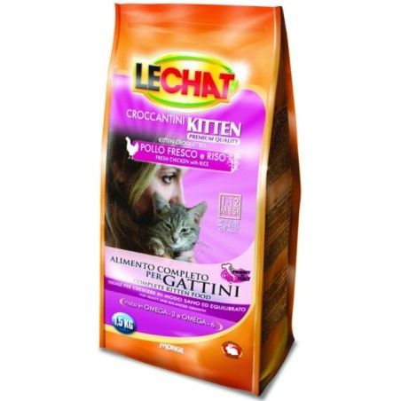 LECHAT CROCCANTINO JUNIOR CON POLLO FRESCO E RISO 1,5KG